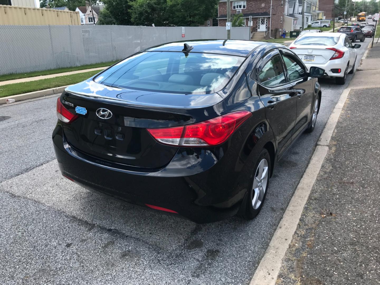 2013 Black /Gray Hyundai Elantra GLS (5NPDH4AE9DH) with an 1.8 V4 engine, Automatic transmission, located at 577 Chester Pike, Prospect Park, PA, 19076, (610) 237-1015, 39.886154, -75.302338 - Photo#4